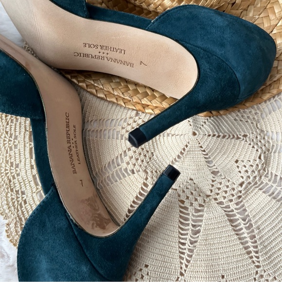 Banana Republic Elegant Teal D’ Orsay Pumps shoes - Picture 4 of 10